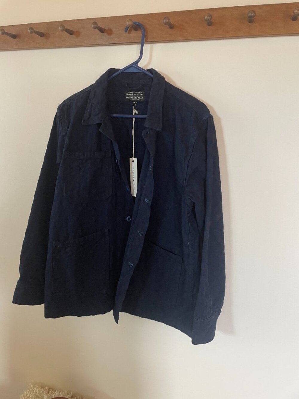 Imogene + Willie, Painter's coat in Indigo check, Medium, NWT - Picture 3 of 7